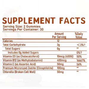 Gomitas de Zeolita Natural para Niños, Precio de Fábrica, Masticables, para la Eliminación de Metales Tóxicos y la Salud Digestiva - Product Image 2