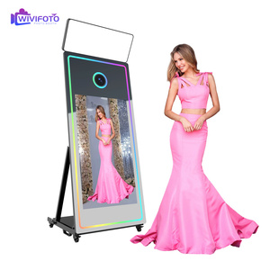 <span class=keywords><strong>Espejo</strong></span> Mágico <span class=keywords><strong>para</strong></span> Selfies de 65 Pulgadas con Compatibilidad con Cámaras SLR, Impresión Instantánea, Marco Metálico, <span class=keywords><strong>para</strong></span> <span class=keywords><strong>Eventos</strong></span> Navideños - Product Image 1