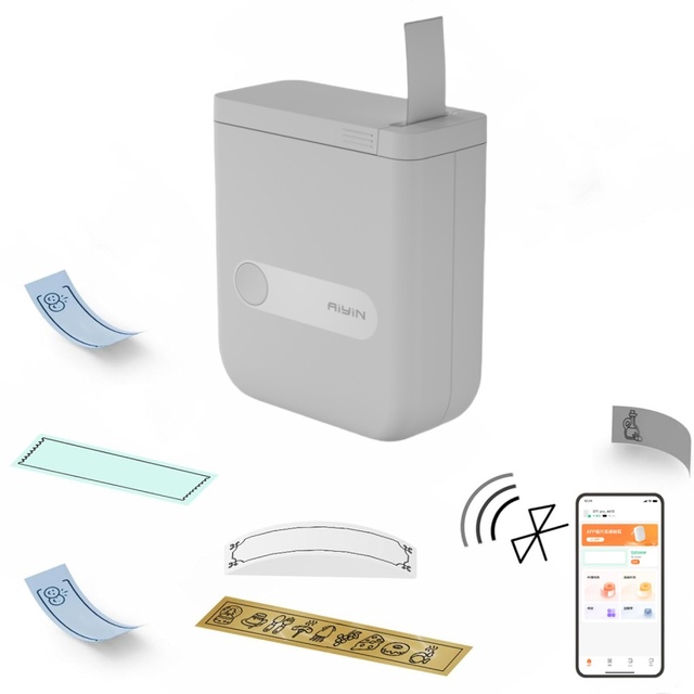 Portable Pocket Wireless Mini Label Makers Ink Sticker Label Printer with Tape