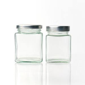 Pot en verre carré transparent pour miel, disponible en 45 ml, 80 ml, 100 ml, 200 ml, 280 ml, 380 ml, 500 ml, 730 ml - Product Image 4