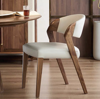 Chaises de salle à manger en bois massif : modernes, minimalistes, luxe léger, chaises de salle à manger design en bois massif avec dossiers, décontractées