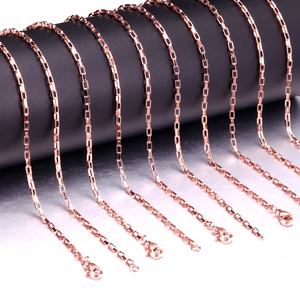 Juego de 10 Collares de Acero Inoxidable Chapados en Oro de 14K, Cadenas de Joyería en Negro/Plateado/Oro Rosa para Mujer/Hombre - Product Image 5