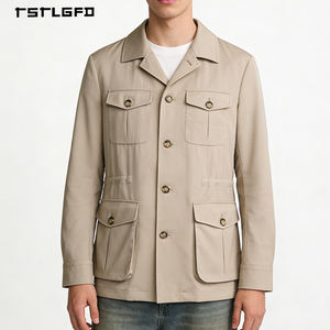 Chaqueta Safari de Lona de Alta Calidad con Múltiples Bolsillos, Logotipo Personalizado, Suministro OEM, Diseño Deportivo de Moda para Exteriores, Caza - Product Image 3