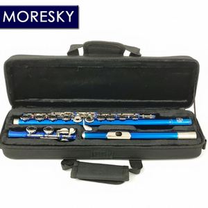 ขลุ่ย MORESKY 16 คีย์ แบบ CloseC สีฟ้า พร้อมคีย์ E - Product Image 1