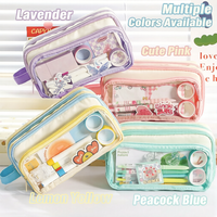 Trousse à crayons transparente détachable grande capacité personnalisée, nouveau sac minimaliste esthétique de haute qualité, sac de papeterie