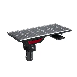 Licorne allumant le réverbère solaire 18V 65w batterie panneau solaire Lifepo4 batterie 384WH 400W 190lm/w Lig extérieur