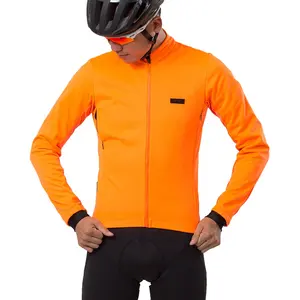 Long Cycling Jersey Winter Windproof And Waterproof Cycling Jacket Thermal FleeceためInside 3 Layer Fabrics Under 5-10 Degree
