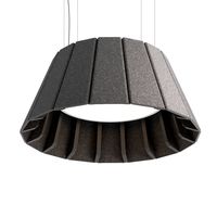 Abat-jour acoustique rond en feutre PET vert en fibre de polyester insonorisante pour restaurant