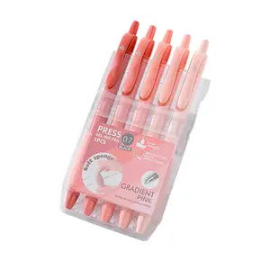 Gel Inkt Balpen Zacht Rubber Pen 0.5Mm Fijne Punt Multi-Kleuren Plastic Pen Set Hervulbare Kantoor Schoolbenodigdheden Stationair