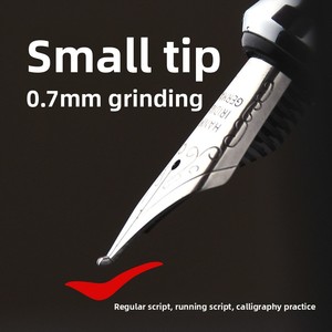 Pluma Estilográfica de Madera de Ébano y Palisandro Original con Múltiples Puntas <span class=keywords><strong>para</strong></span> Escritura Suave, Grabado de Logotipo y Detalles Plateados - Product Image 2