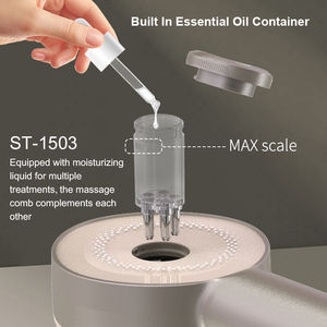 Masajeador de cabeza eléctrico de mano portátil para el cuero cabelludo, aplicador de aceite eléctrico para el cabello con luz roja, peine para el cuidado del crecimiento del cabello, cepillo - Product Image 5