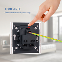 Interruptores de Luz Táctiles Personalizados Touchmi, Diseño Europeo Nuevo, 1 Botón, Instalación Fácil, Cableado Rápido, Interruptor de Pared para Uso en el Hogar/Hotel