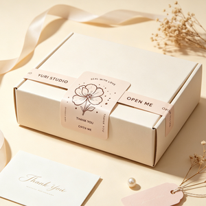 Rollos de Etiquetas Adhesivas Florales Minimalistas Personalizadas, Papel Recubierto Premium, Impresión Retro, Etiquetas Adhesivas para Mercancía Hecha a Mano, Comercio Electrónico - Product Image 3