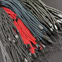 Longe de cordon de corde épaisse robuste avec crochet et porte-clés pour clés d'identification, rupture de sécurité et sangle de longueur réglable