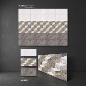 300x600mm exterior de cerámica 30x60cm Digital 12x24 esmaltado brillante Interior Mono ladrillo gris porcelana pulida azulejos de pared precio - Product Image 3