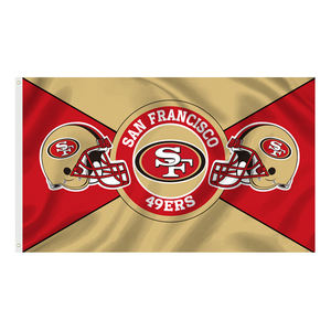 Пользовательский дизайн 32 команда 3x5 футов фанаты приветствия высокое качество двухсторонняя печать НФЛ Сан-Франциско флаг - Product Image 4