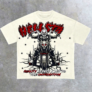 Camisetas Casuales para Hombre Hechas a Medida OEM, de Alta Calidad, Transpirables, de Manga Corta, Tela de 200g, Poliéster/Algodón, Impresión Serigrafiada en la Parte Delantera - Product Image 1