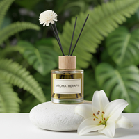 Bouteille en verre pour bâtonnets de parfum d'aromathérapie 50ml 100ml 150ml 200ml Bouteille vide en verre noir de luxe personnalisée pour diffuseur de parfum à roseaux