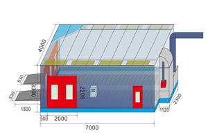 غرفة طلاء سيارات فاخرة مع فرن تجفيف وخدمات تصميم مخصصة حاصلة على شهادة CE - الأكثر مبيعًا لعام 2025 - Product Image 5