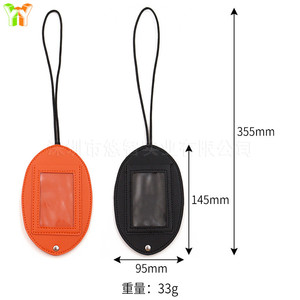 PU leather luggage tag <b>holder</b>, luggage boarding name tag, can be used to hang glasses chains, access cards, and <b>ID</b> card <b>holders</b>. - Product Image 5