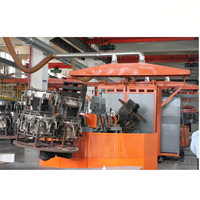 Machine de rotomoulage carrousel pour réservoirs d'eau en plastique à 2-4 bras, machine de rotomoulage pour produits longs