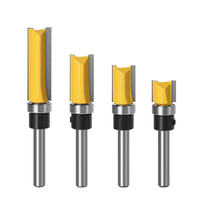 Plantilla Trim Bisagra Mortising Router Bit Straight End Mill Trimmer Herramienta de limpieza al ras