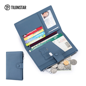 TILONSTAR TPW108P Suave Durable Cuero de grano completo ID Tarjetas bancarias Boleto Tarjeta de embarque Bolsa de almacenamiento RFID Funda para pasaporte - Product Image 6