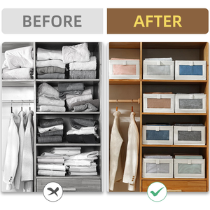 Mesh <b>Clothes</b> <b>Storage</b> Box Foldable Fabric Organizer with See Through Design for Wardrobe Underwear Tshirt Drawer - Product Image 2