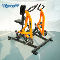 Máquina de Gimnasio para Ejercicios de Espalda con Carga de Discos, Máquina de Remo Sentado, Entrenamiento de Brazos, Máquina de Dips Sentado con Carga, Entrenamiento de Espalda Duradero y Resistente