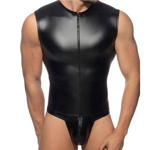Combinaison érotique pour <span class=keywords><strong>homme</strong></span>, veste en cuir, body, gilet en similicuir PU, corset tendance, <span class=keywords><strong>costume</strong></span> de scène pour club - Product Image 4