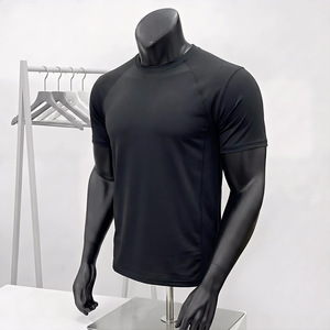 Men Compression Double Shoulder Seams <b>T</b> <b>Shirt</b> Quick Dry Short Sleeve Sports Tee O Neck Slim Fit Gym Running Top - Product Image 1