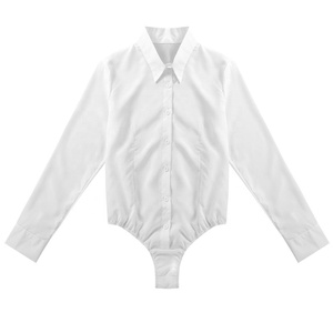 <span class=keywords><strong>Camisa</strong></span> de Trabajo de <span class=keywords><strong>Manga</strong></span> <span class=keywords><strong>Larga</strong></span> con Cuello Camisero y Botones, Fácil de Cuidar, para Mujer, Estilo Body - Product Image 5