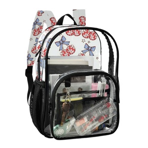 New Arrival Customs Logo Waterproof <b>Clear</b> PVC Transparent School Bag <b>Backpack</b> for Students Travel Bag - Product Image 6
