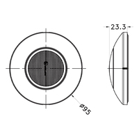 Boîtier noir de haute qualité 3 pouces 14 W montage en Surface dôme lumière ronde LED scène lumière 9-32V tension et IP67 pour les événements en plein air