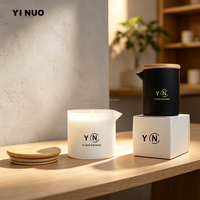 Pot à bougie en verre épais mat de style nordique avec bec verseur, vide, pour bougies d'aromathérapie, disponible en petites, moyennes et grandes tailles