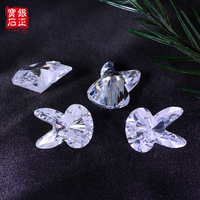 Zircone cubique synthétique de qualité AAAAA en forme de tête de lapin, 7,5*10 mm, pierre précieuse en vrac (créée en laboratoire) pour la fabrication de bijoux