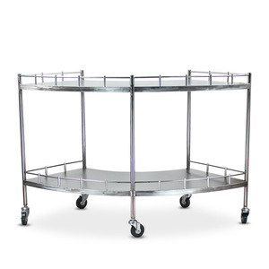 Carro de Hospital Curvo de Acero Inoxidable Heavenly Fullness de 200 cm, Carro de Tratamiento Dental para Quirófano, Extra Grande y Reforzado - Product Image 1