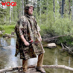 เสื้อกันฝนลายพรางสุดยอดเยี่ยม กันน้ำ สำหรับกิจกรรมกลางแจ้ง เดินป่า อุปกรณ์เอาตัวรอดฉุกเฉิน สำหรับผู้ใหญ่ ใช้ได้หนึ่งคน - Product Image 4