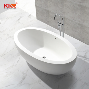 Europea mate de bañera de acrílico de piedra Artificial independiente de piedra de resina de bañera de superficie sólida baño - Product Image 5