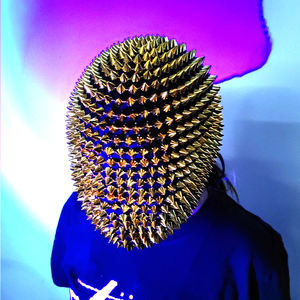 หน้ากากปิดหน้าแบบเต็มหน้าประดับหนามแหลม สำหรับงานฮาโลวีน งานแฟนซี หน้ากากสไตล์สตีมพังก์ โอต์กูตูร์ และหน้ากากสกี - Product Image 1