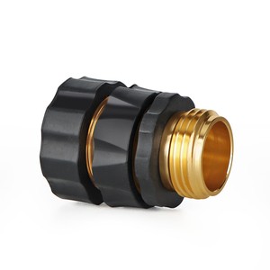 Conector de manguera de jardín de 3/4 pulgadas, de metal, plástico y aluminio, duradero, para pistola de agua de lavado de coches y accesorios de manguera de jardín - Product Image 1