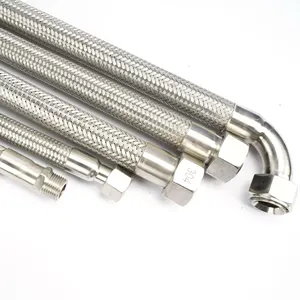 SS304 316 Suppliers High Pressure Bellows Spral Wound Stainless Steel Braided Flexible Metal Hose Pipe For Air