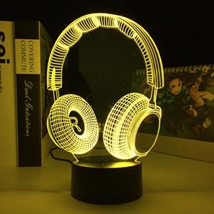 Figurine Earphone Hitam 20cm dengan Lampu LED RGBw, Patung Figurine Hiasan Meja Sebagai Hadiah, Dropshipping Sampai Depan Pintu - Product Image 5