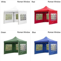 Paroi latérale de tente Oxford 210D imperméable avec fenêtre romaine pour abri de camping, fête en extérieur et jardin