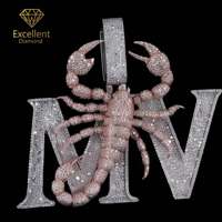 Nuevo Colgante de Lujo de Moissanita Escorpión de Plata 925 Personalizado para Hombre, Estilo Hip-hop 3D, Antidescoloración, Ideal para Uso Diario en la Calle