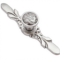 Poignées et boutons de meubles ronds modernes en zinc XUNKAI, 5,8 pouces, nickel brossé, durables pour armoires, placards, tiroirs et commodes