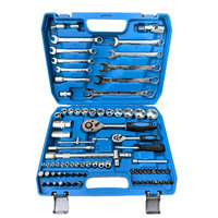 Caja de herramientas de reparación de automóviles de 108 piezas de alta calidad con juego de llaves de trinquete de 94 piezas Kit de herramientas de reparación de 82 piezas Fuente de alimentación manual
