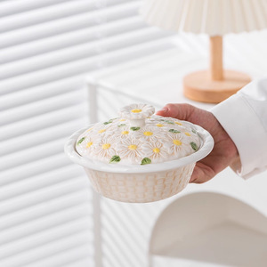 <span class=keywords><strong>Ciotola</strong></span> in Ceramica a Forma di Crisantemo Bianco, Ecologica, <span class=keywords><strong>per</strong></span> Zuppa e Dessert, Design Moderno e Minimalista - Product Image 5