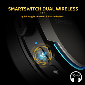 Casque de jeu sans fil double mode BINNUNE BW03 avec micro détachable, circum-auriculaire pour PC/PS5/Xbox - Product Image 4