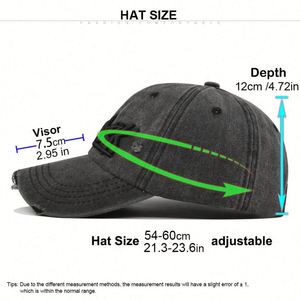 หมวกเบสบอลปักลายแบบวินเทจ 6 แผง สไตล์ลำลอง/ทางการ ผ้ายีนส์ฟอกคุณภาพสูง รับผลิตตามสั่งขายส่ง - Product Image 4